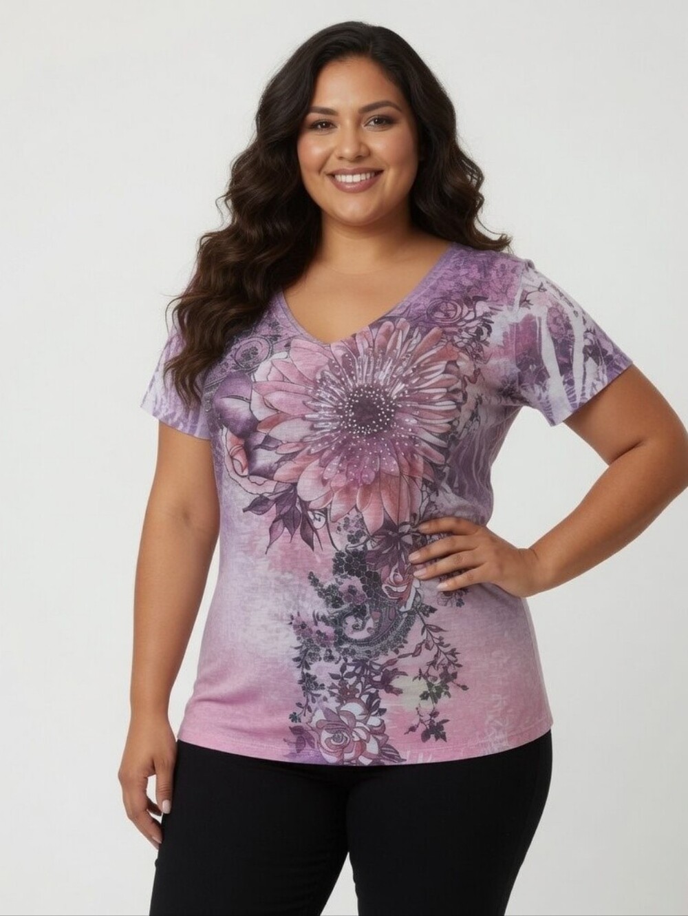 ⭐Sold⭐California Blue V-Neck Short Sleeve